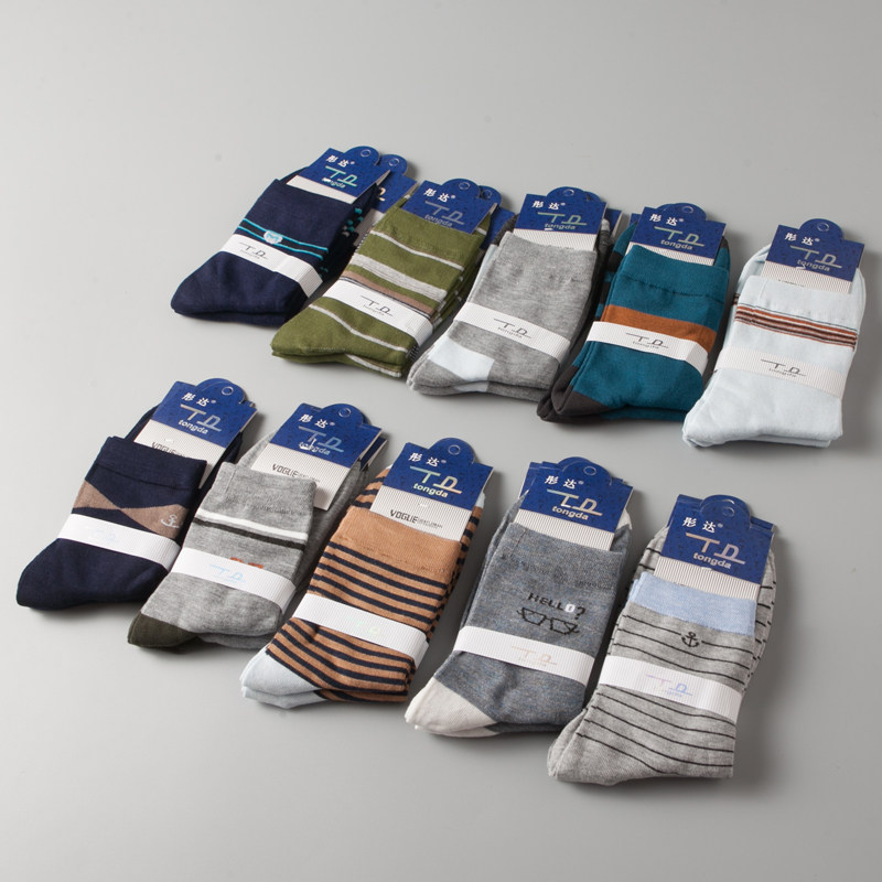 外贸工厂尾货 福利好货 秋冬男款纯棉舒适休闲中筒袜 袜子 男袜