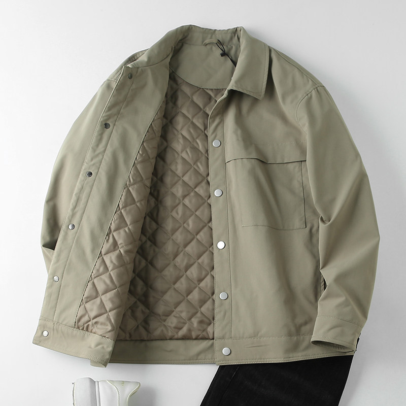 斜纹布 冬季新款男士加棉加厚防风保暖工装休闲翻领棉夹克 棉外套,男装,夹克,淘宝优惠券,粉丝福利购,淘宝优惠卷