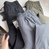 90白鸭绒 冬季 男装 户外防风防水 高蓬松保暖直筒松紧腰休闲羽绒裤