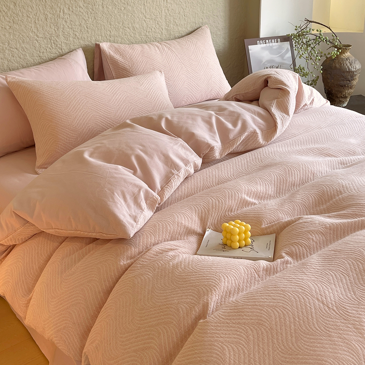 2025新款全棉磨毛色织四件套