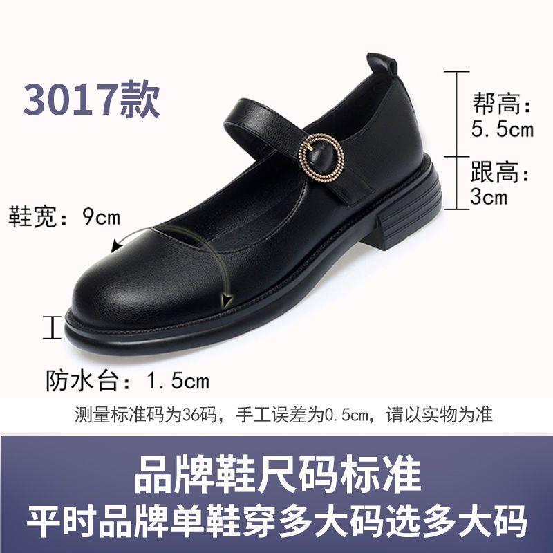 新款玛丽珍小皮鞋女学院风韩版日系洛丽塔鞋粗跟春秋季真皮单鞋女