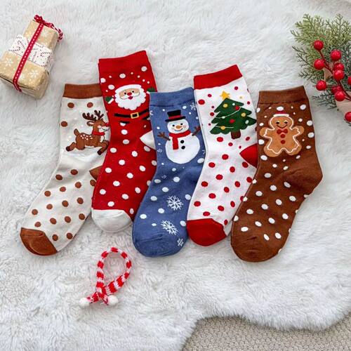 Creative Christmas Socks Autumn Winter Snowman Cartoon Socks