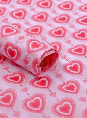 10Sheets 50*66cm Heart Tissue Paper Flower Bouquet Wrapping
