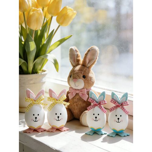 8PCS 8.5CM Plastic Easter Eggs Fillabl Toy Colorful Gift Pac