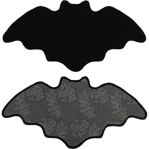Bat Bathroom Floor Mats Halloween Gothic Soft Non-Slip Entra