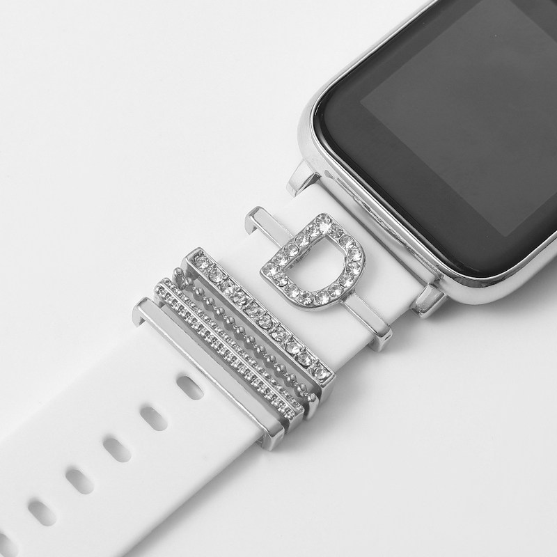 INITIALS LETTER CHARMS SET FOR IWATCH SILICONE STRAP