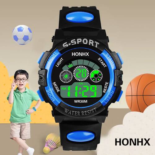 Children's Watch Multi Functional Night Light Timing Sports