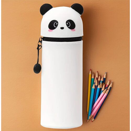 NEW 2026 Cute Panda Silicone Pencil Case2-in-1 Soft Pen Hold