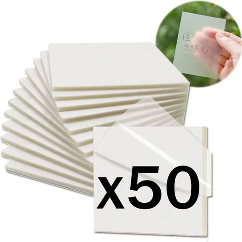 50 sheets Creative Transparent Memo Pad Posted It Sticky Not