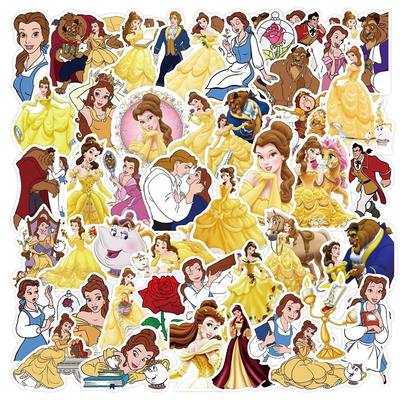 103050PCS Beauty and The Beast Disney Princess Stickers DIY