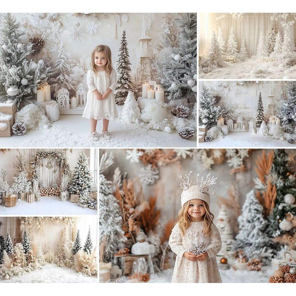 Mehofond Photography Background White Whimsical Christmas Sn