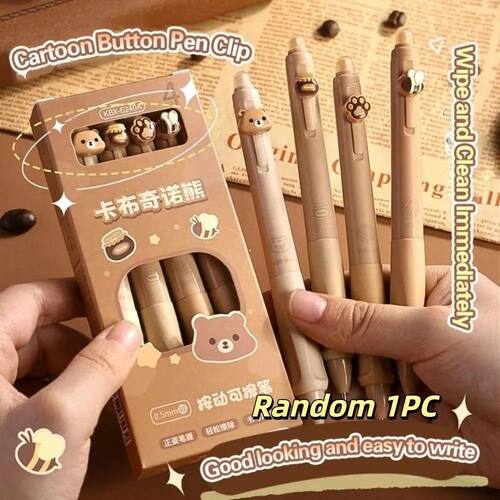 1pc Kawaii Aesthetic Thermal Eraser Pen Cartoon Black Blue I