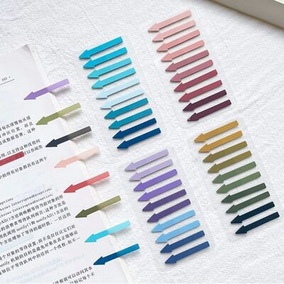 200pcs/set PET Index Stickers Color Classify Bookmarks Stati