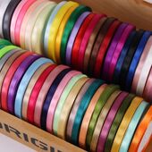Gift Satin 6mm 25Yards Crafts Silk for Handmade Ribbons Bow