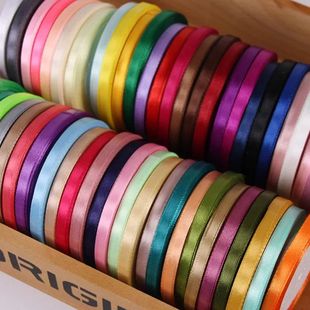 25Yards 6mm Silk Satin Ribbons for Crafts Bow Handmade Gift