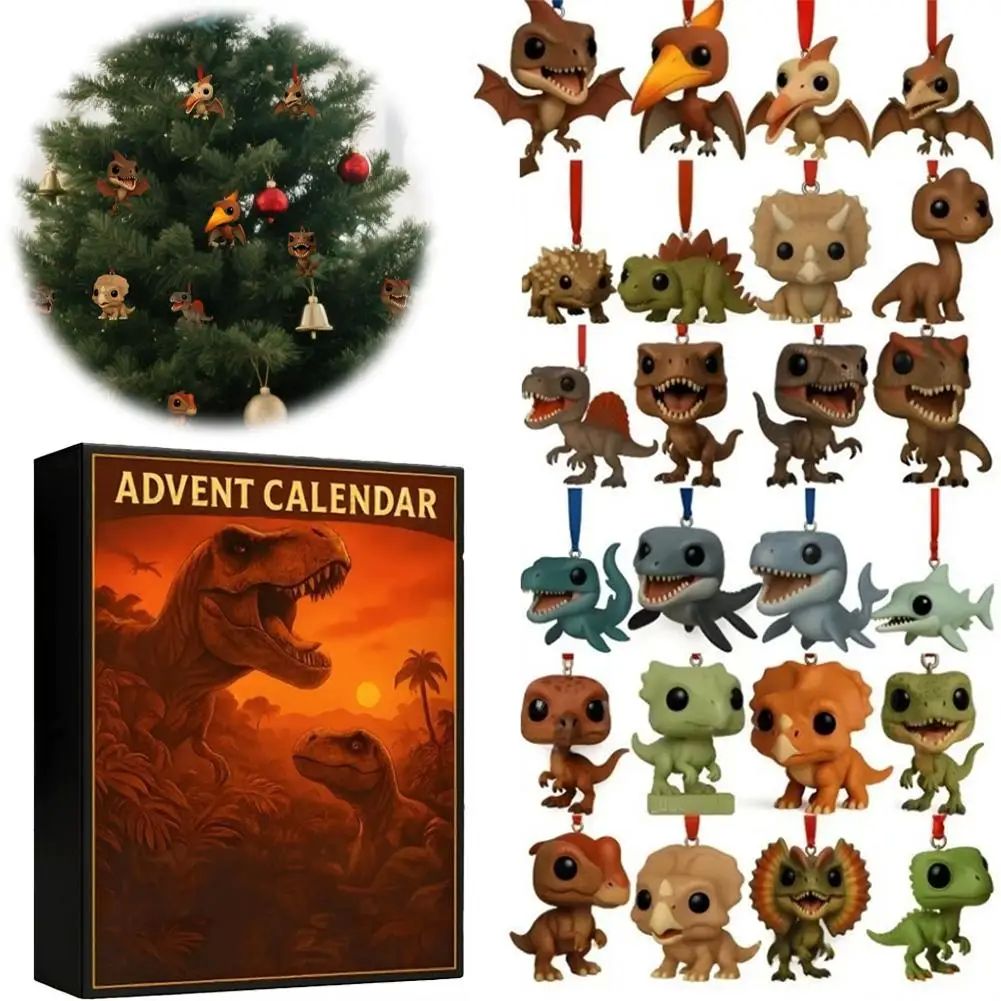 Dinosaur Park Advent Calendar 2025 2D Flat Acrylic 24X Surpr