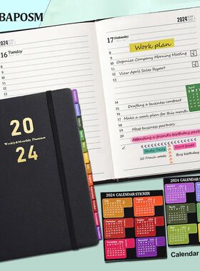 2024 Agenda A5 Planner Notebook 365 Days Notepad Daily Weekl