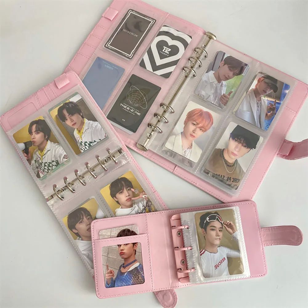 Candy Color A5A7 PU Leather Binder Photocards Cover Cute Kpo