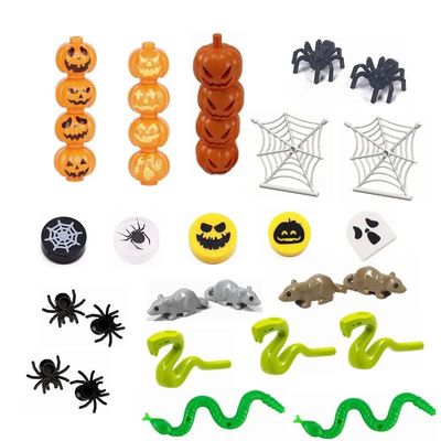 Halloween Parts Spider Web Pumpkin Snake Horror MOC Bricks B