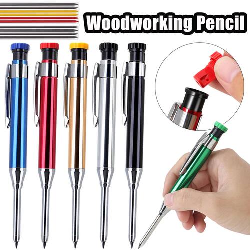 2.8mm Metal Solid Carpenter Mechanical Pencil with Sharpener