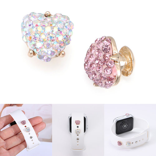 Metal Decorative Ring For Apple Watch Band Diamond Bow
