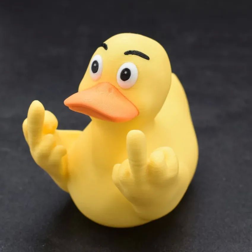Funny Middle Finger Duck Home Statue Resin Duck Garden Decor