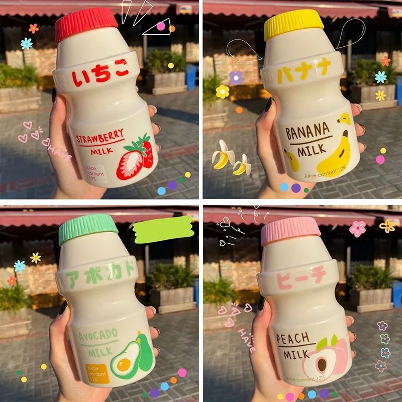 480ml Plastic Water Bottle Tour Drinking Bottle Yakult Shape