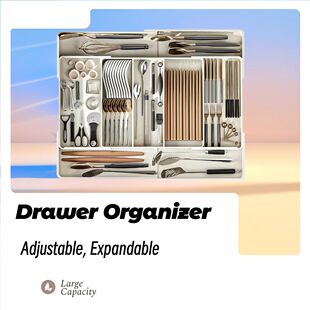 Drawer Organizer Cutlery Tray for Kitchen Drawer Expandable