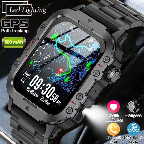 2026 Military Smart Watch Men 3ATM Outdoor Sports Fitness Tr