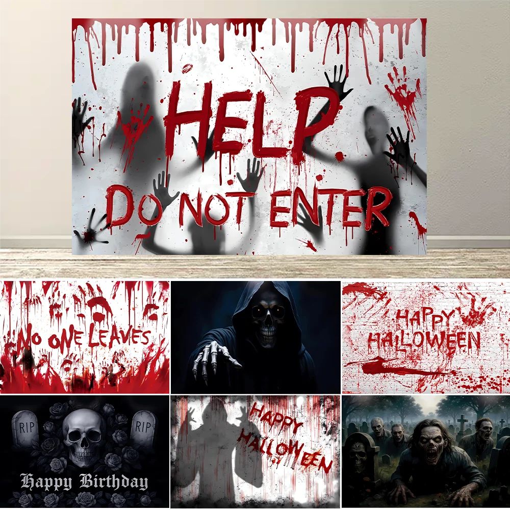Halloween Party Background for Photography Ghost Shadow Terr