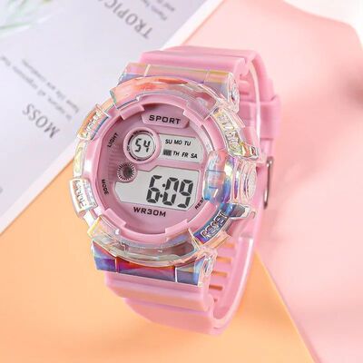 Children's Electronic Watch Gradient Luminous Multifunctiona