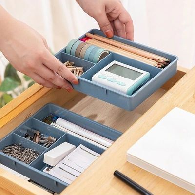 Desktop Drawer Organizer Storage Box with Divided Compartmen