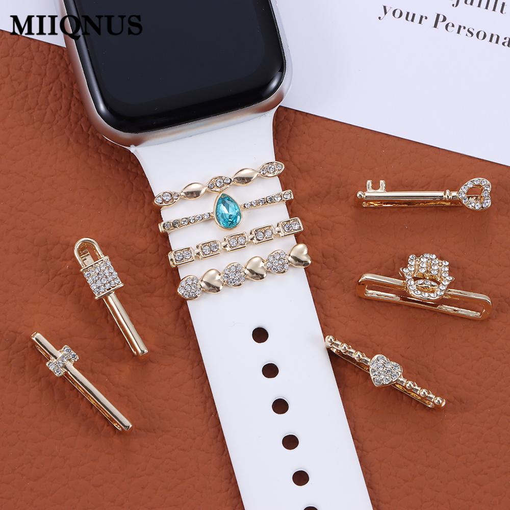 Diamond Metal Charms Decorative Ring For Apple Watch Band