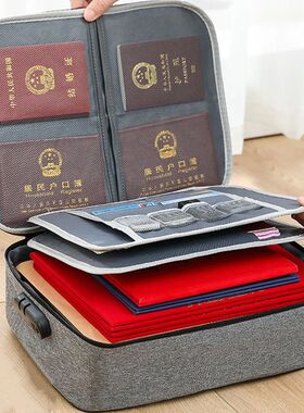 Document Organizer Briefcase 3-Layer Folder Holder Men's Wom