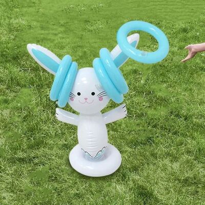 Inflatable Easter Rabbit Toy Cute Interactive Garden Decorat