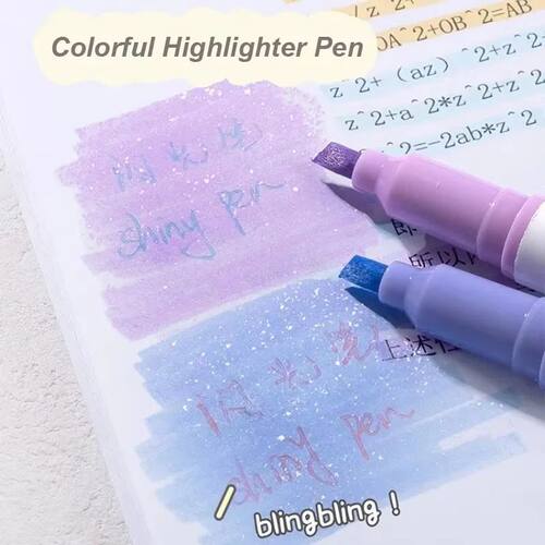 4 Colors Star Glitter Highlighters Shiny Scrapbook Doodle Pe