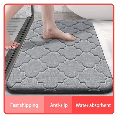 Memory Foam Bathroom Rug Anti-slip bathroom mat ultra Soft f