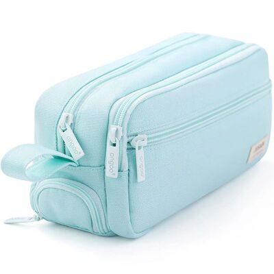 Large-Capacity Zippered Pencil Case Portable Multi-Compartme
