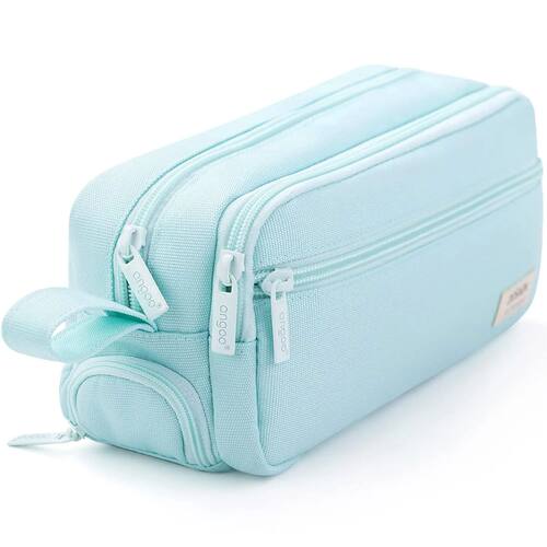 Large-Capacity Zippered Pencil Case Portable Multi-Compartme