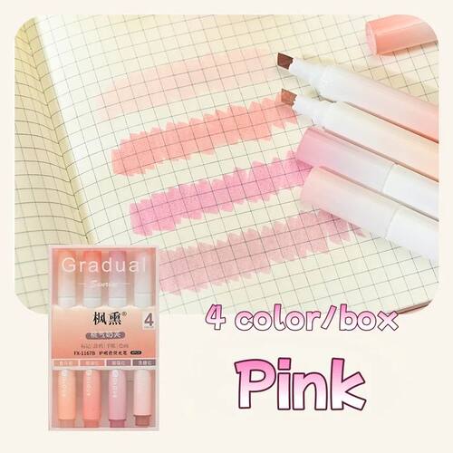 4 Colors/Box Highlighter Pen Marker Pens Fluorescent Pen Dra
