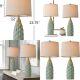 Modern Pair Lamps 23.75 Table Bedroom Farmhouse Green