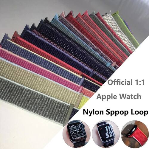 Nylon Loop Band For Apple Watch Strap 44mm 45mm 49mm 42mm Br