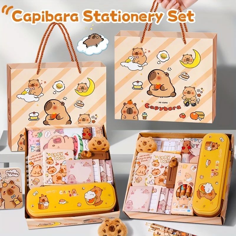 Capybara Stationery Gift Box Set Pencil Case Notebook Pencil