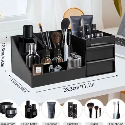 Men's perfume storage box with drawers - Cosmetic organizer
