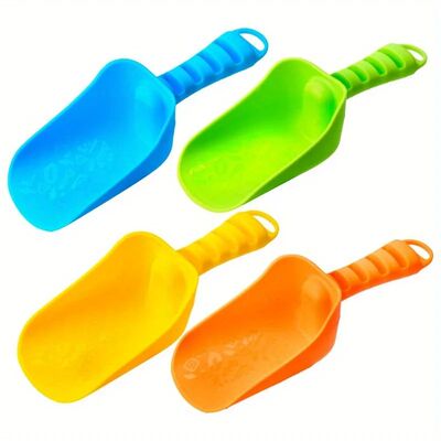 Joyfy 4 Packs Beach Sand Shovels Colorful Scoops Travel Sand