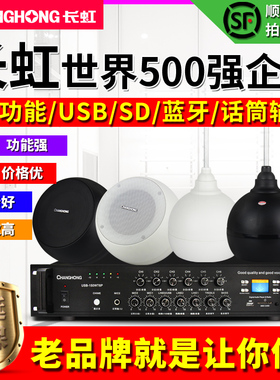 Changhong/长虹D1吸顶喇叭套装吊球吊顶音响餐厅酒店超市嵌入式背景音乐系统广播功放机室内店铺壁挂天花音箱