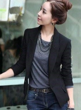 Woman Formal Slim Blazer Jacket For Ladies Suit Office Coat