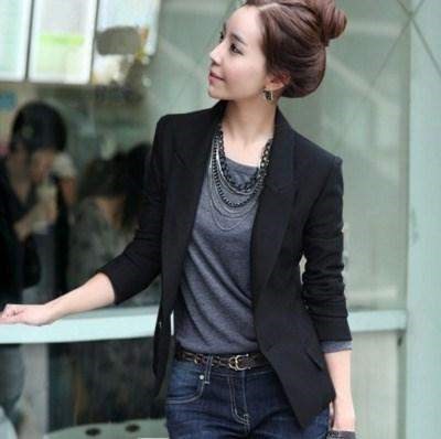 Woman Formal Slim Blazer Jacket For Ladies Suit Office Coat