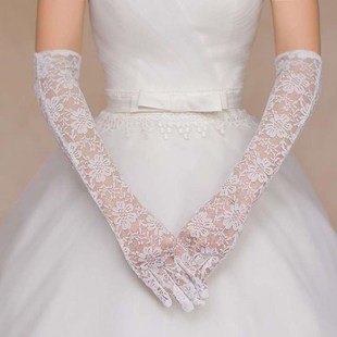 Dance show red gloves/gloves/wedding dress accessories the