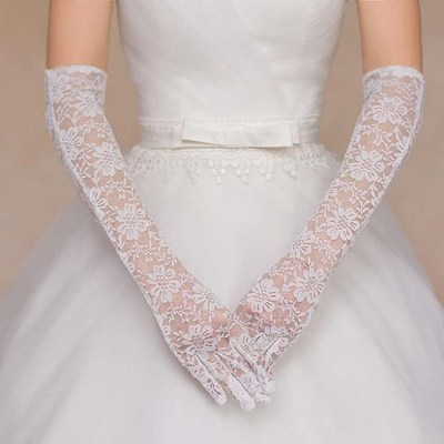 Dance show red gloves/gloves/wedding dress accessories the